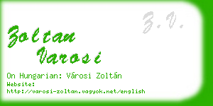 zoltan varosi business card